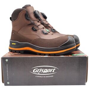 Grisport Atlantic Safety Wear BOA Wolf Boots Mens 10 Brown Leather Waterproof EH